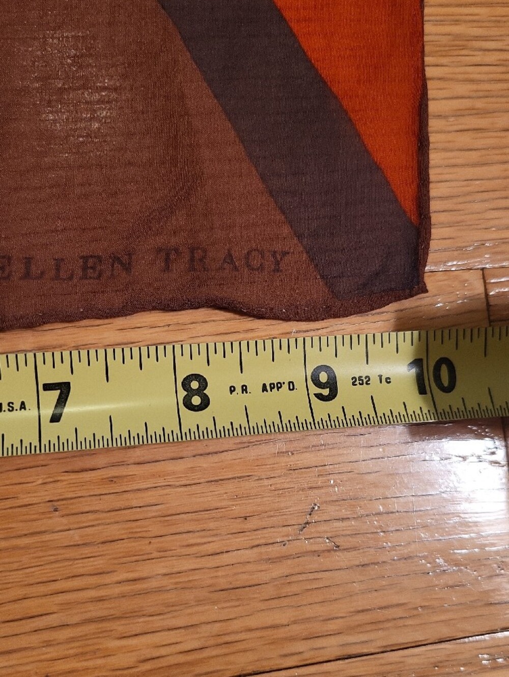 Ellen Tracy Bold Geometric Maxi Skirt in Navy, Orange & Mustard - Picture 5 of 6